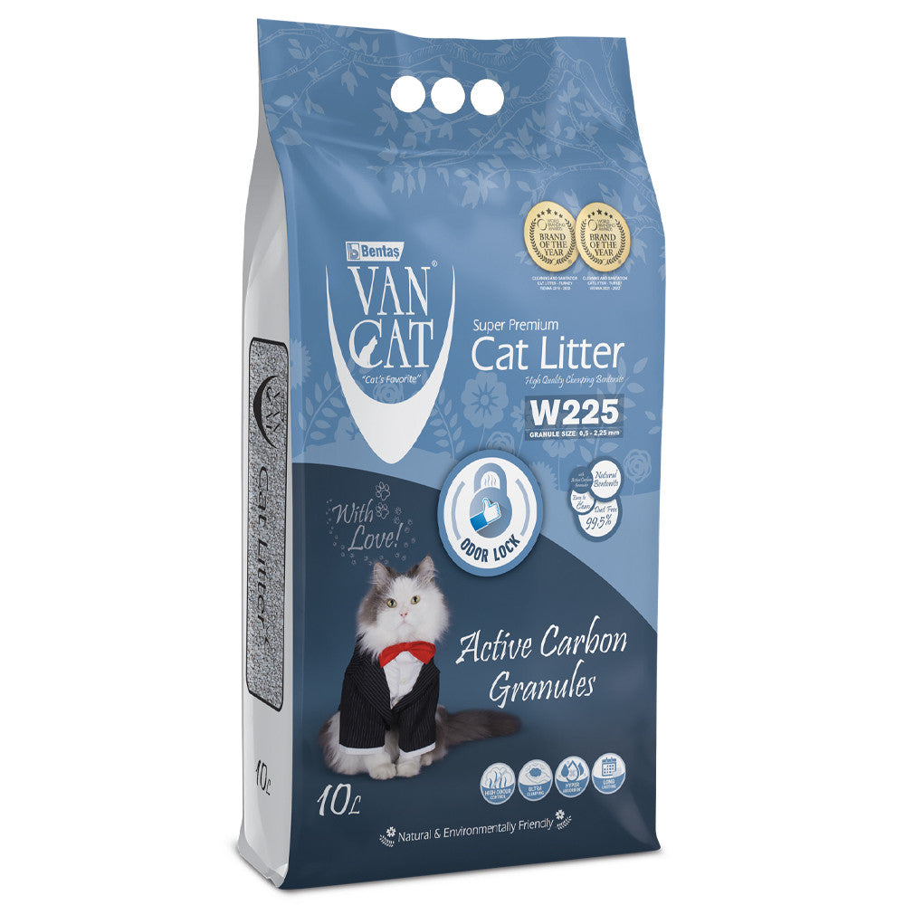 Areia com grânulos de carvão ativado para gato - VanCat 10L