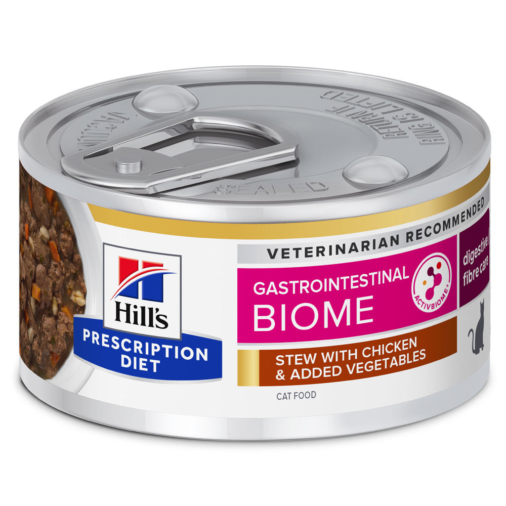 Hill's PD Gastrointestinal Biome - Alimento em patê para gato para a saúde digestiva - Frango e legumes 82g