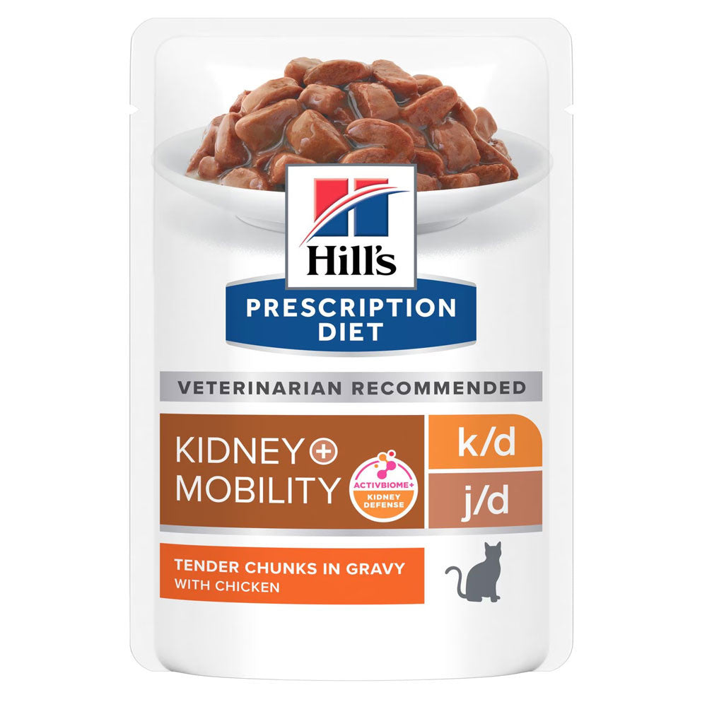 Hill's PD Kidney + Mobility k/d j/d - Alimento em molho para gato para a saúde renal e articular 85g