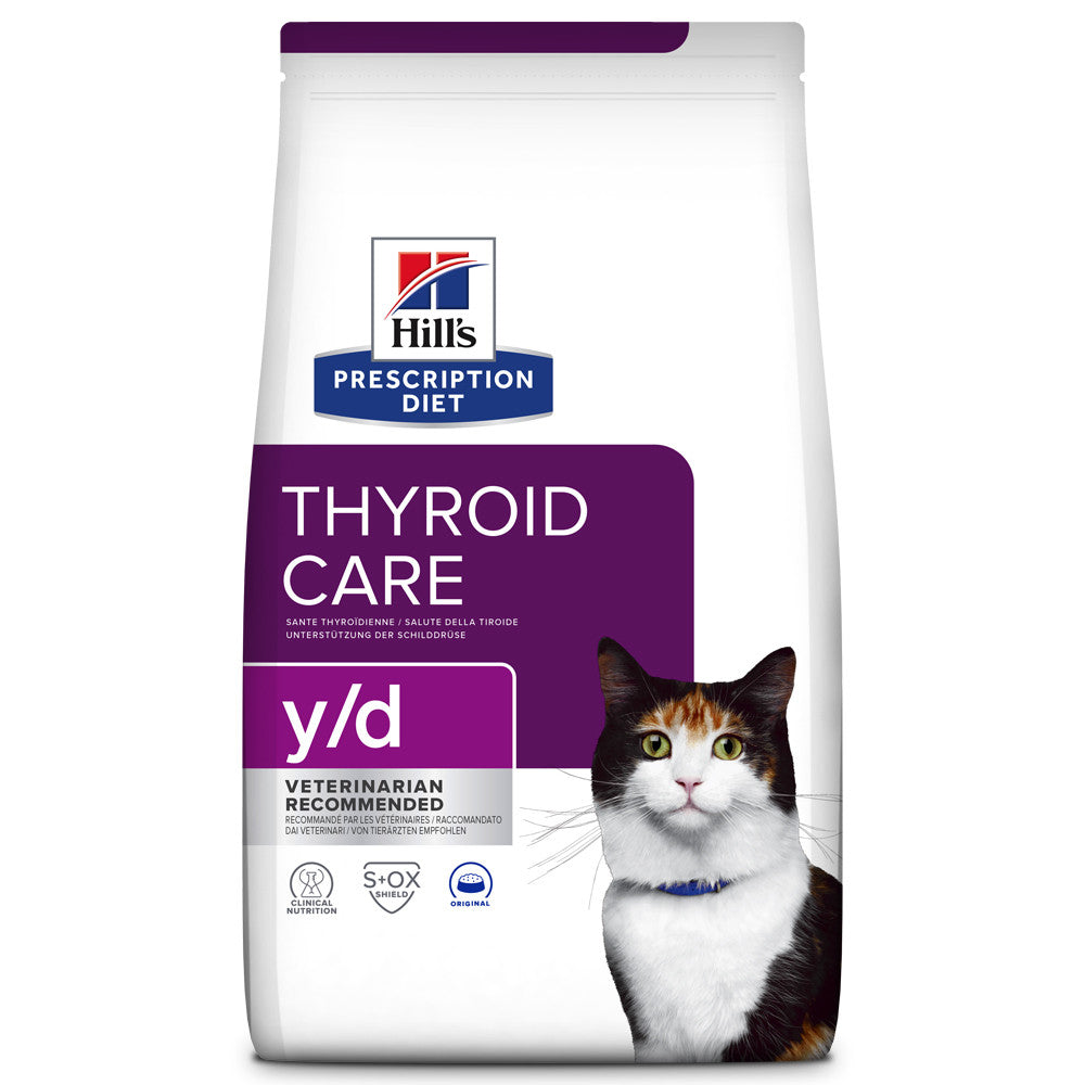 Hill's PD Thyroid Care y/d - Ração seca para gato para a saúde da tiroide 1,5Kg