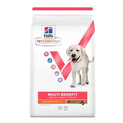 Hills Vet Canine Adult Multi-Benefit Raças Grandes Borrego e Arroz