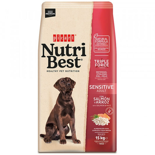 Picart Nutribest Premium Cão Adulto Sensitive - Salmão E Arroz