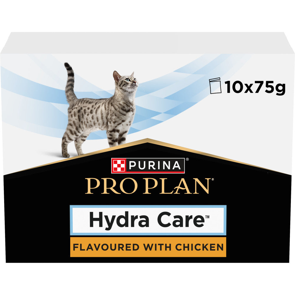 Pro Plan VD Hydra Care - Alimento húmido complementar para gato adulto para maior hidratação - Frango 10 x 75g