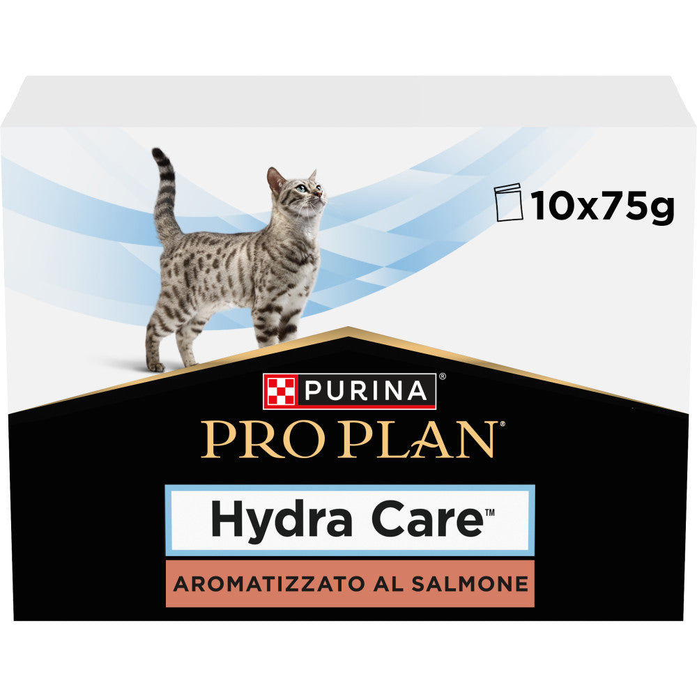 Pro Plan VD Hydra Care - Alimento húmido complementar para gato adulto para maior hidratação - Salmão 10 x 75g