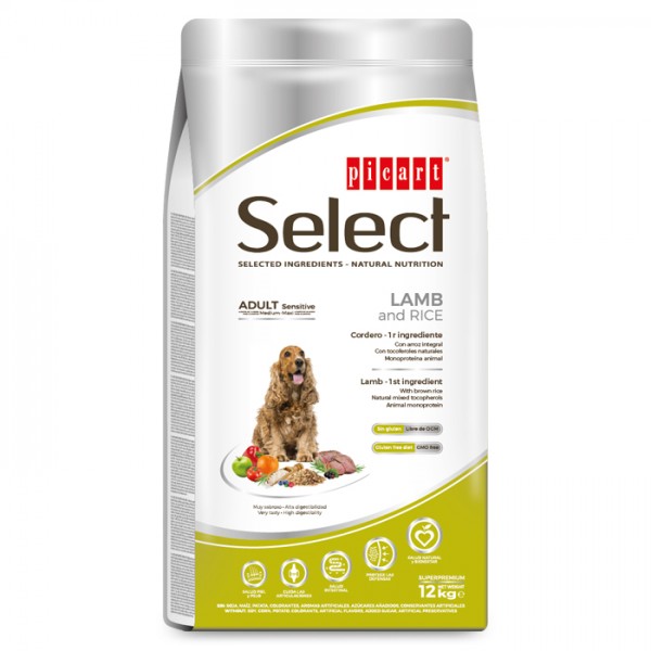 Picart Select Sensitive Cão - Cordeiro E Arroz