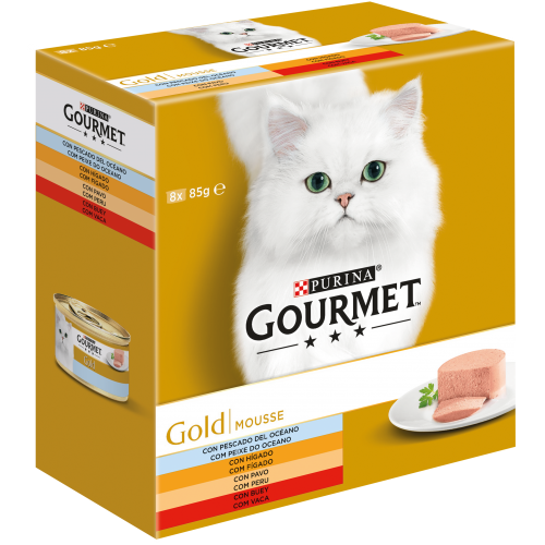 PURINA® GOURMET® GOLD Mousse Pack 8 Seleção de Mousses (8x85g)