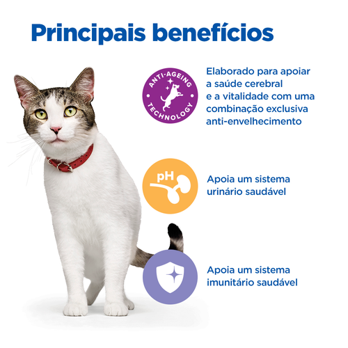 Multi-Benefit +Senior Health alimento seco para gato adulto maturo 7+