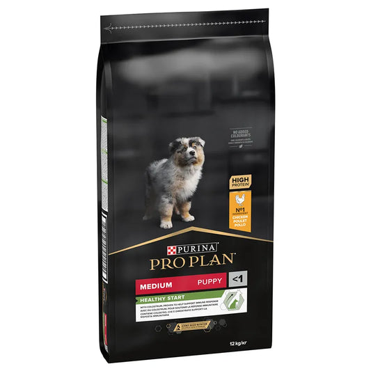 Pro Plan Healthy Start Medium Puppy - Ração seca para cachorro médio - Frango 12Kg