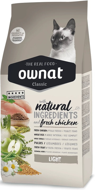 OWNAT Classic Light - Ração seca para gato adulto esterilizado - Frango