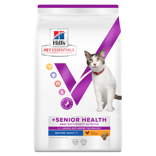 Multi-Benefit +Senior Health alimento seco para gato adulto maturo 7+