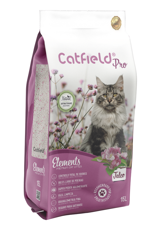 Areia Aglomerante para Gato Catfield Elements Talc Special Edition – Bentonite Branca com Aroma Suave
