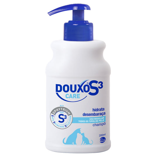 Champô hidratante e desembaraçador para cães e gatos - DOUXO S3 Care