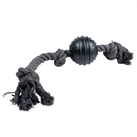 Corda ECO com 3 nós e bola de borracha para cão - Duvo Plus
