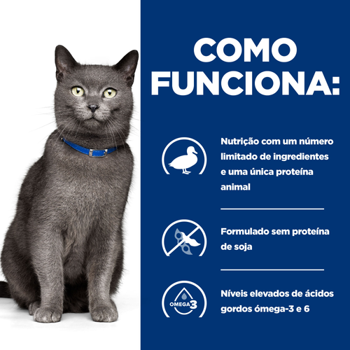 Hill's Prescription Diet d/d para Gato – Alimentação Dietética para Sensibilidades Alimentares