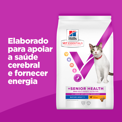 Multi-Benefit +Senior Health alimento seco para gato adulto maturo 7+
