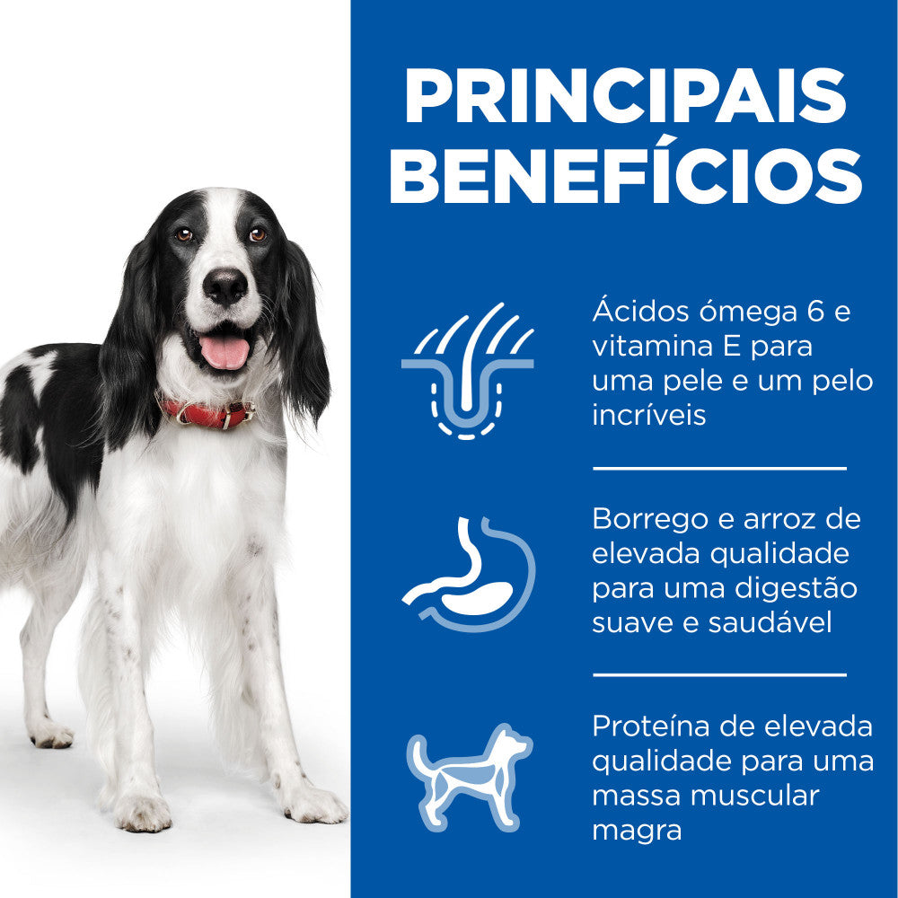 Hill's Adult Medium - Ração seca para cão de porte médio - Borrego e Arroz