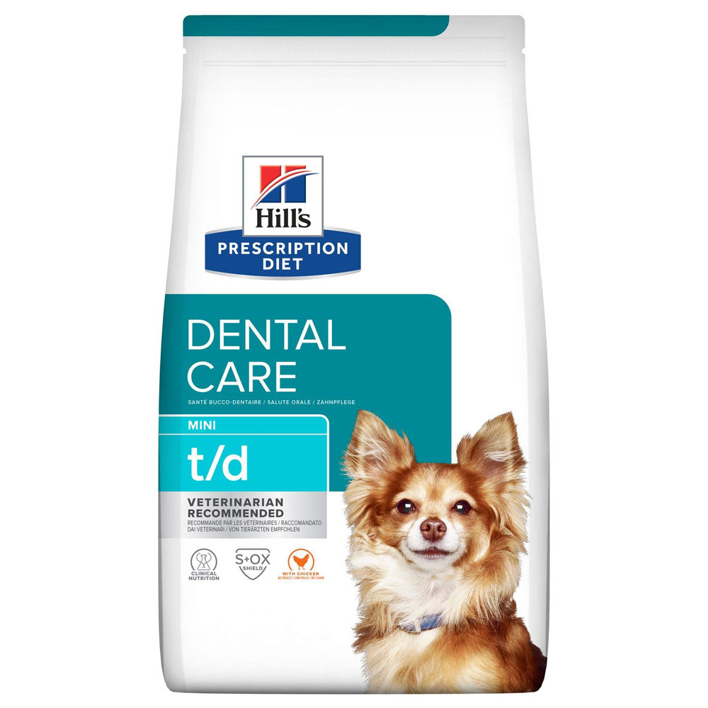 Hill's PD Dental Care Mini t/d - Ração seca para cão de pequeno porte para cuidado dentário  3Kg