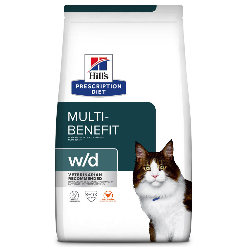 Hill's PD Digestive/Weight Management w/d - Ração seca para gato para saúde digestiva e controlo do peso  3Kg