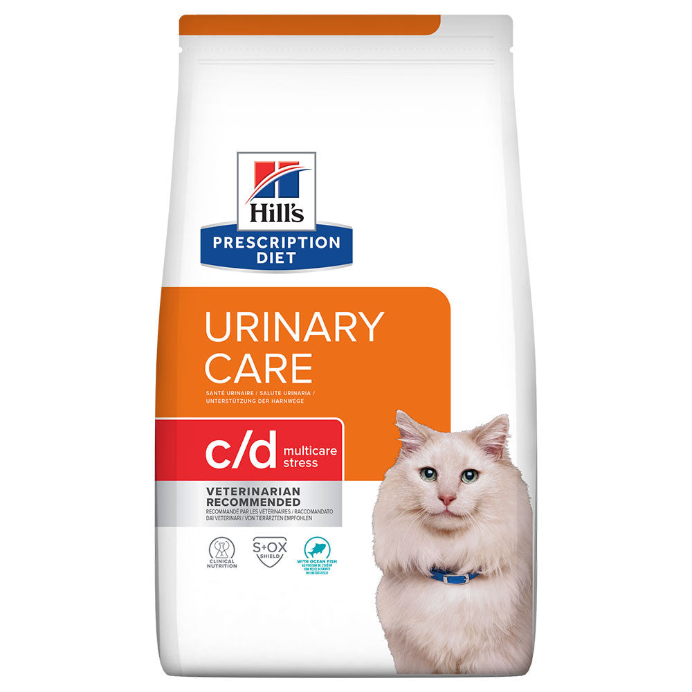 Hill's PD Urinary Care c/d Multicare Stress - Ração seca para gato para suporte da saúde urinária - Peixe do oceano