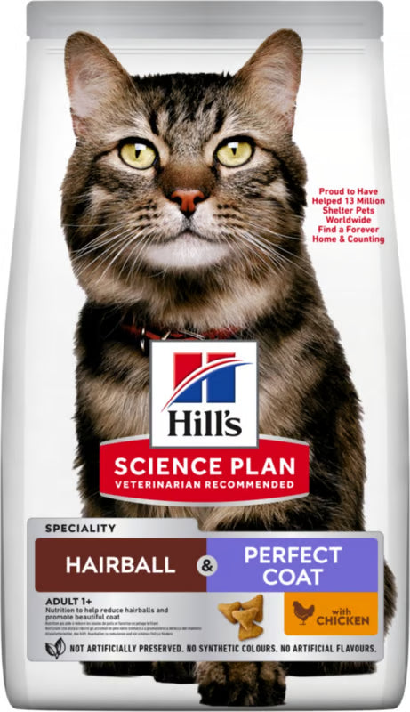 HILL'S Science Plan Hairball & Perfect Coat para gato adulto com frango