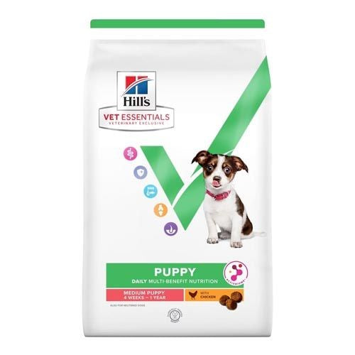 Hill's Vet Essential Multi-Benefit Puppy ActivBiome raças médias 8Kg