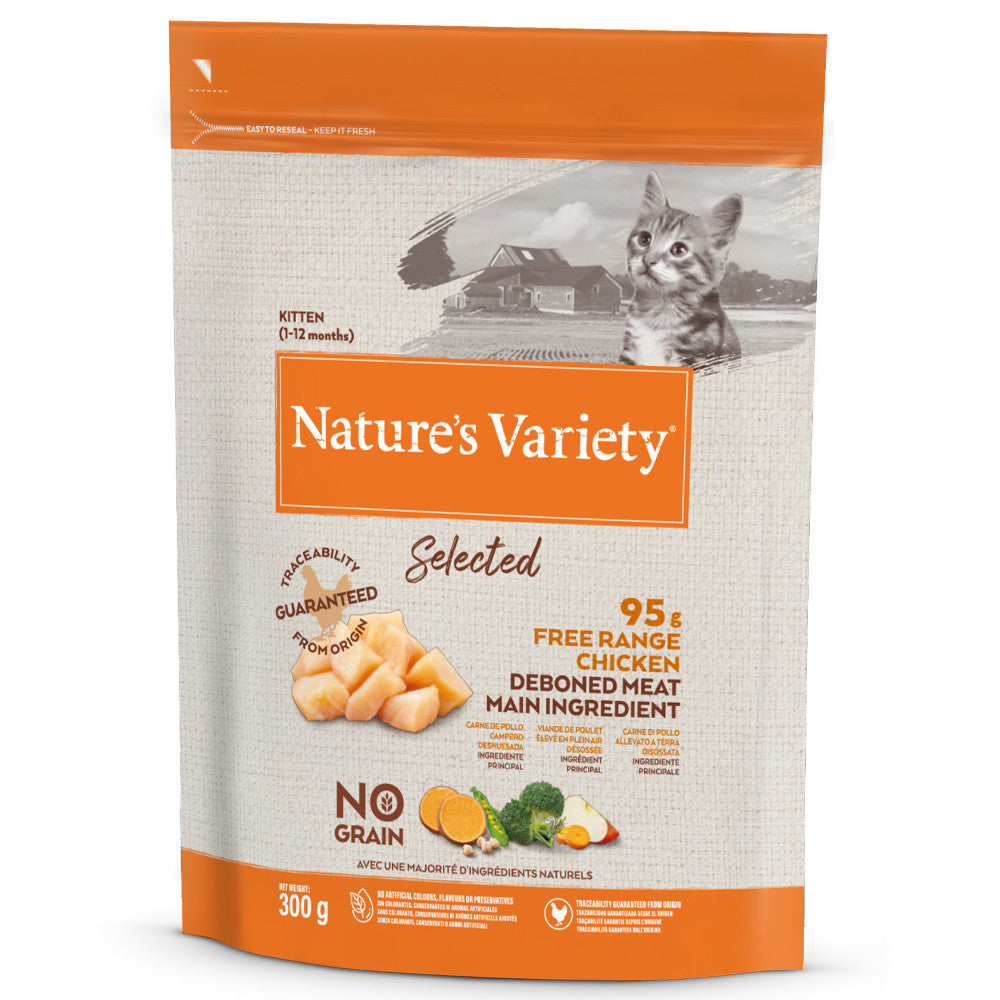 Nature's Variety Selected Sem Cereais Kitten - Frango 7Kg