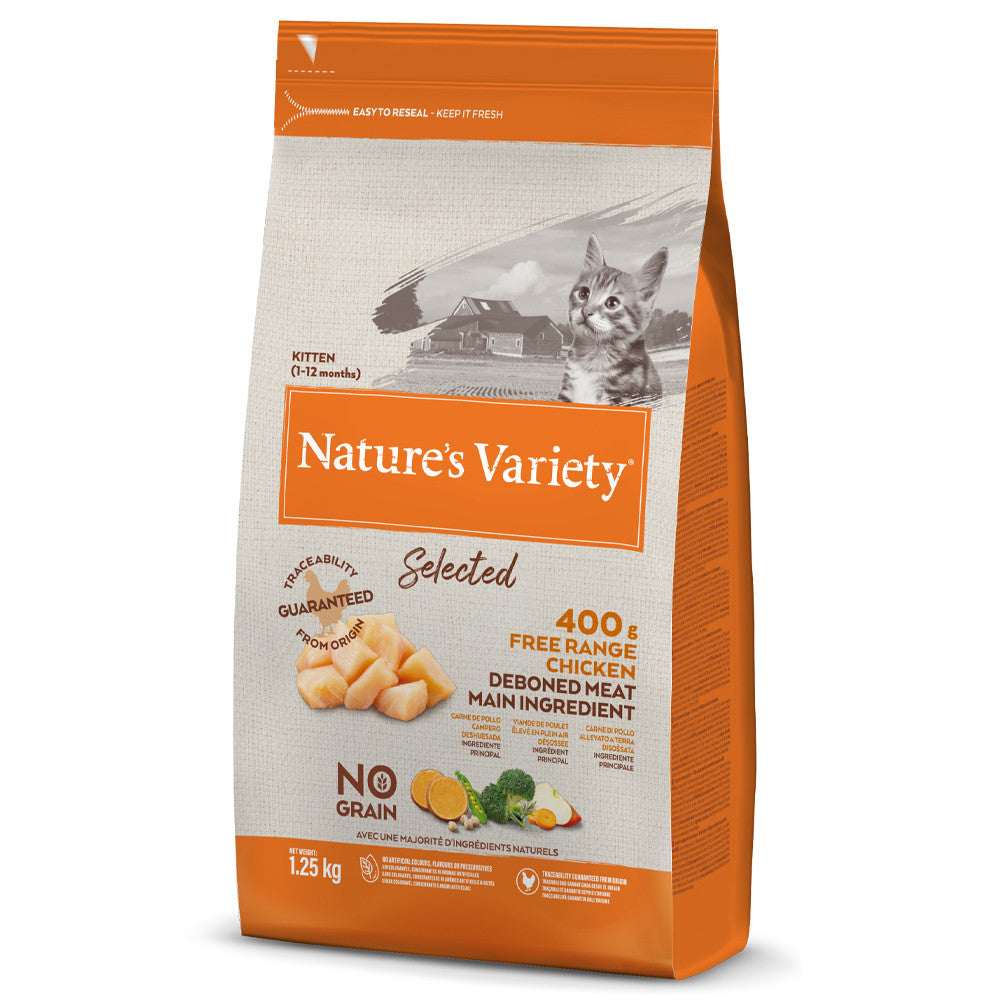 Nature's Variety Selected Sem Cereais Kitten - Frango 7Kg