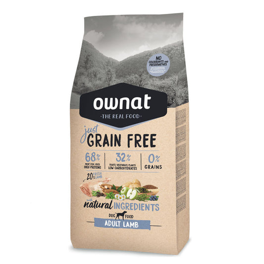Ownat Just Grain Free Adult - Ração seca para adulto - Cordeiro