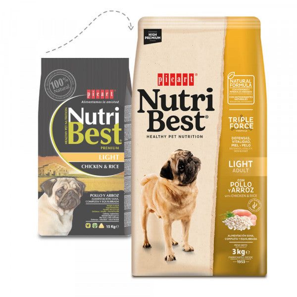 Picart Nutribest High Premium Light Cão - Frango E Arroz