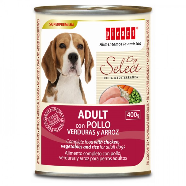 Picart Select Húmida Cão Adulto - Frango, Verduras E Arroz 400g