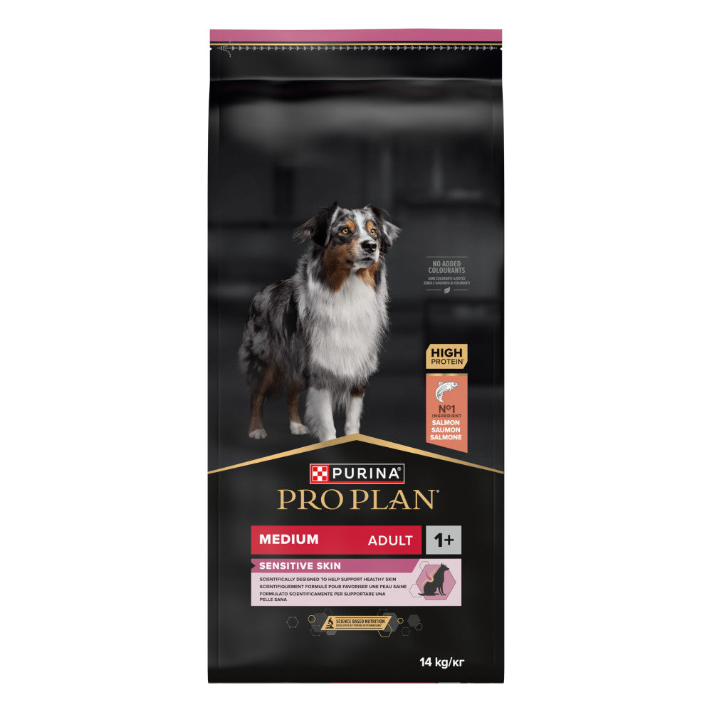 Pro Plan Sensitive Skin Medium - Ração seca para cão adulto médio com pele sensível - Salmão