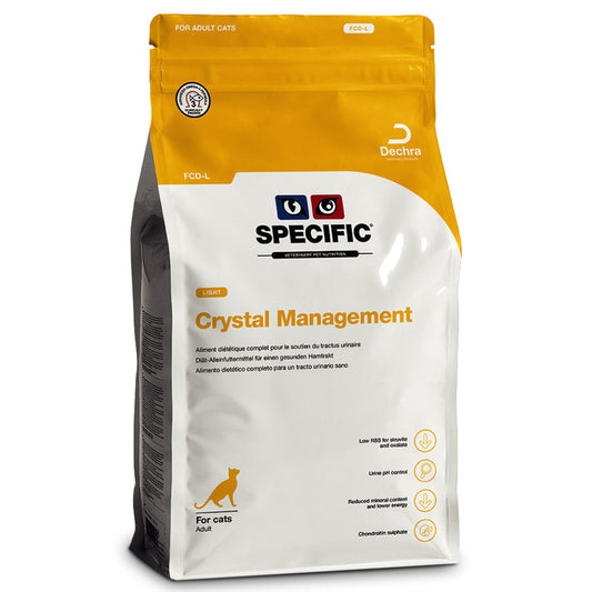 SPECIFIC Crystal Management Light - Ração seca para gato adulto com excesso de peso e problemas urinários
