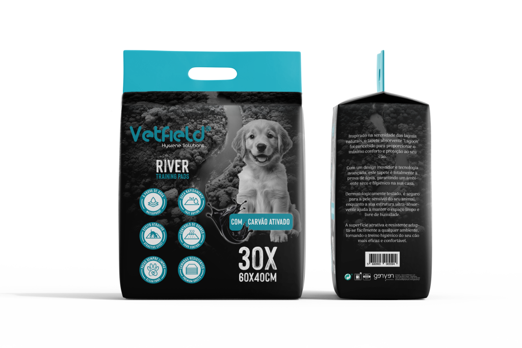 Resguardos Absorventes para Treino Vetfield River 60x40 cm – Pack 30 Unidades