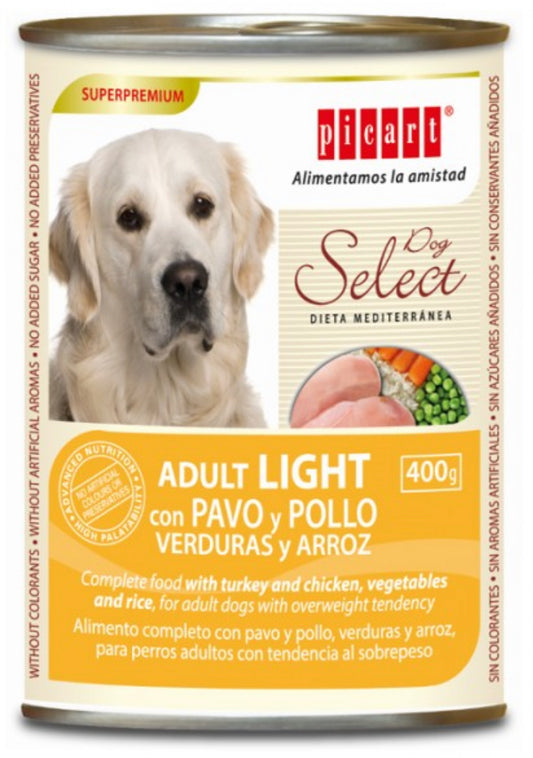 Picart Select Light Húmida Cão Adulto - Peru E Frango 400g