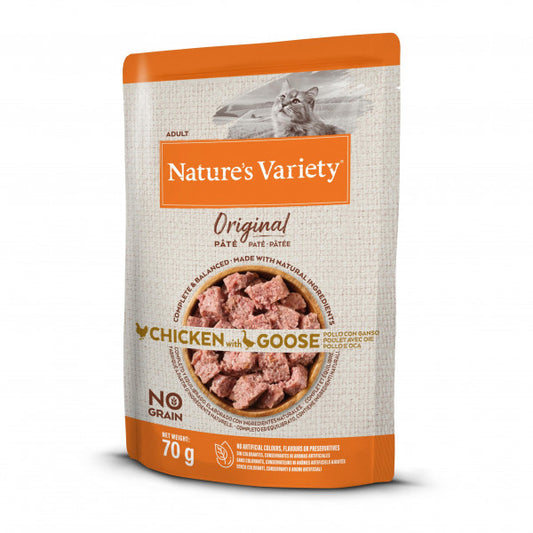 Nature's Variety Original No Grain Patê Gato Adulto - Frango E Ganso 70g