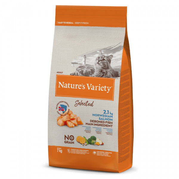 Nature's Variety Selected No Grain Gato Adulto - Salmão Da Noruega 7Kg