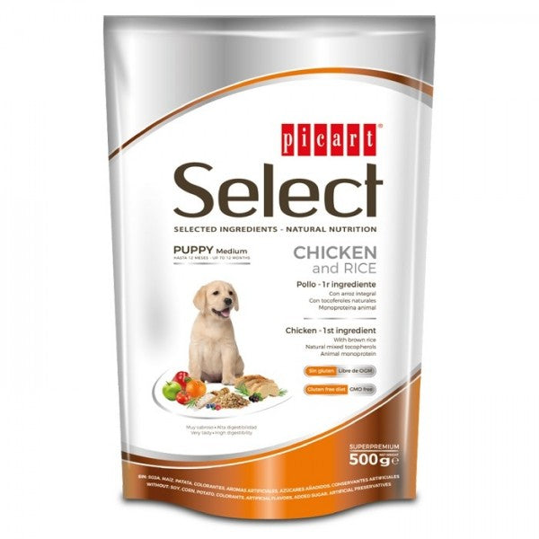 Picart Select Cão Puppy Medium - Frango E Arroz