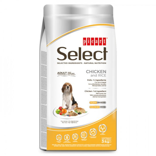 Picart Select Cão Adulto Sterilised - Frango E Arroz