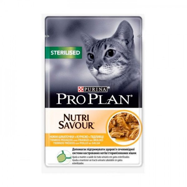 Pro Plan Nutrisavour Sterilised Gato Adulto Frango 85gr